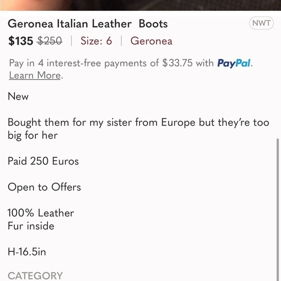 Geronea Italian Leather  Boots - Picture 4 of 4